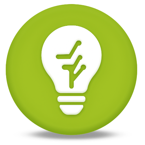 Icon innovative Medienformate mit Glühbirne