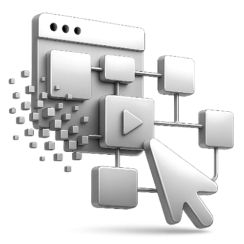 Icon für UX- und Prototyping-Tools mit Strukturdiagramm